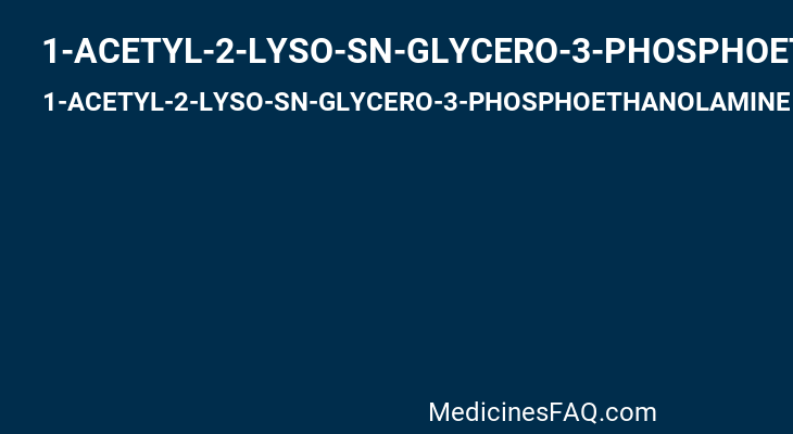 1-ACETYL-2-LYSO-SN-GLYCERO-3-PHOSPHOETHANOLAMINE