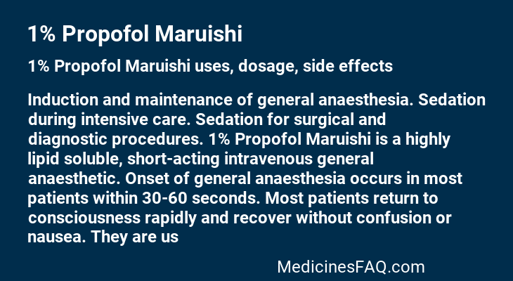 1% Propofol Maruishi