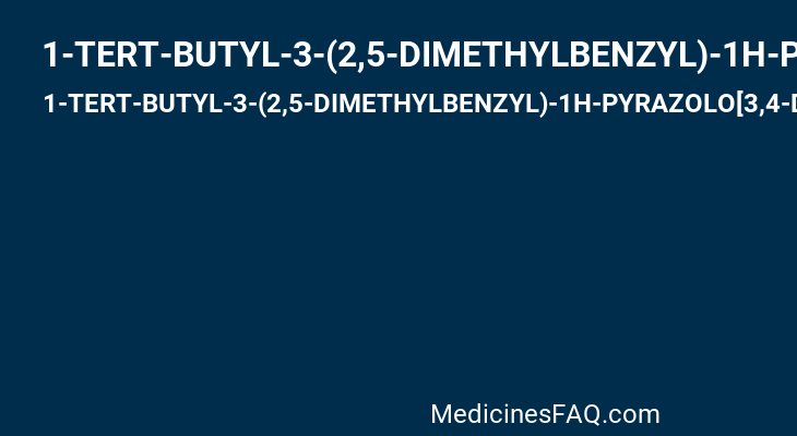 1-TERT-BUTYL-3-(2,5-DIMETHYLBENZYL)-1H-PYRAZOLO[3,4-D]PYRIMIDIN-4-AMINE