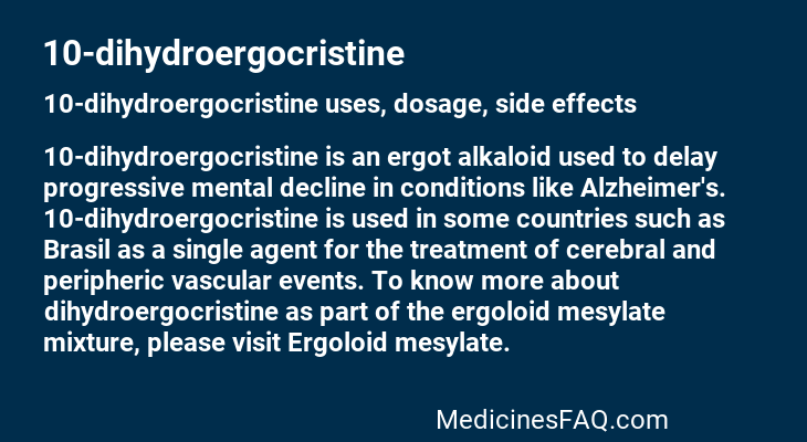 10-dihydroergocristine