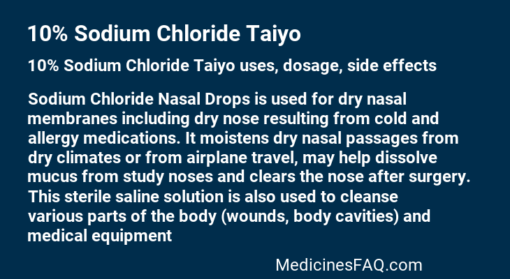 10% Sodium Chloride Taiyo