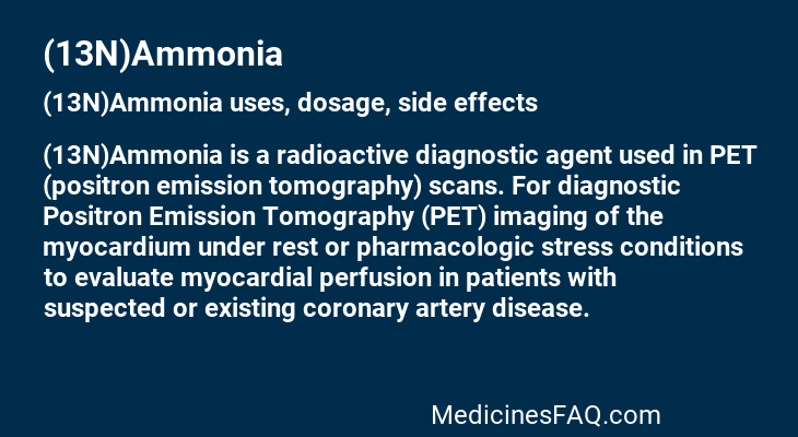 (13N)Ammonia