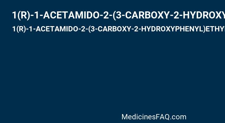 1(R)-1-ACETAMIDO-2-(3-CARBOXY-2-HYDROXYPHENYL)ETHYL BORONIC ACID