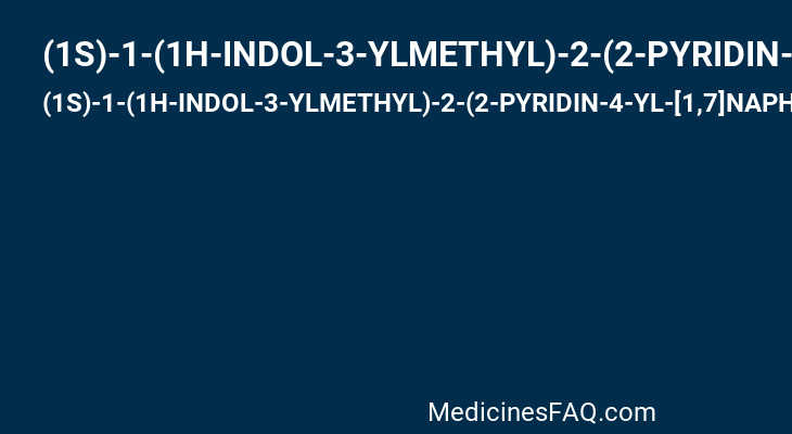 (1S)-1-(1H-INDOL-3-YLMETHYL)-2-(2-PYRIDIN-4-YL-[1,7]NAPHTYRIDIN-5-YLOXY)-EHYLAMINE