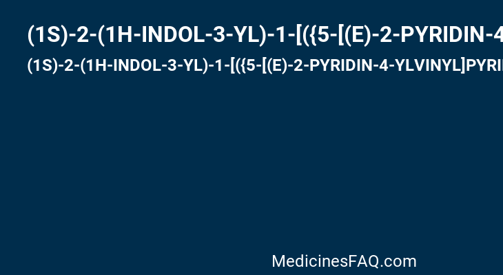 (1S)-2-(1H-INDOL-3-YL)-1-[({5-[(E)-2-PYRIDIN-4-YLVINYL]PYRIDIN-3-YL}OXY)METHYL]ETHYLAMINE