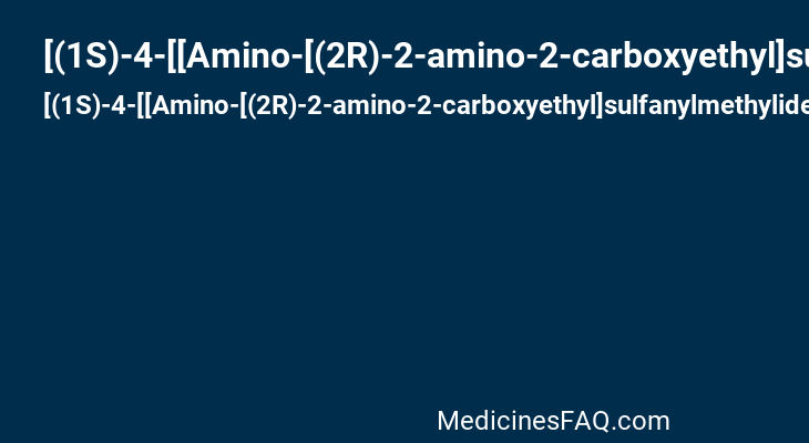 [(1S)-4-[[Amino-[(2R)-2-amino-2-carboxyethyl]sulfanylmethylidene]amino]-1-carboxybutyl]azanium