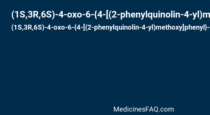 (1S,3R,6S)-4-oxo-6-{4-[(2-phenylquinolin-4-yl)methoxy]phenyl}-5-azaspiro[2.4]heptane-1-carboxylic acid
