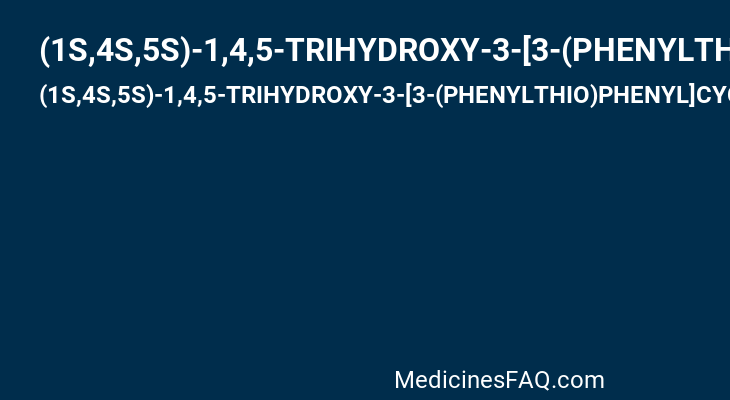 (1S,4S,5S)-1,4,5-TRIHYDROXY-3-[3-(PHENYLTHIO)PHENYL]CYCLOHEX-2-ENE-1-CARBOXYLIC ACID