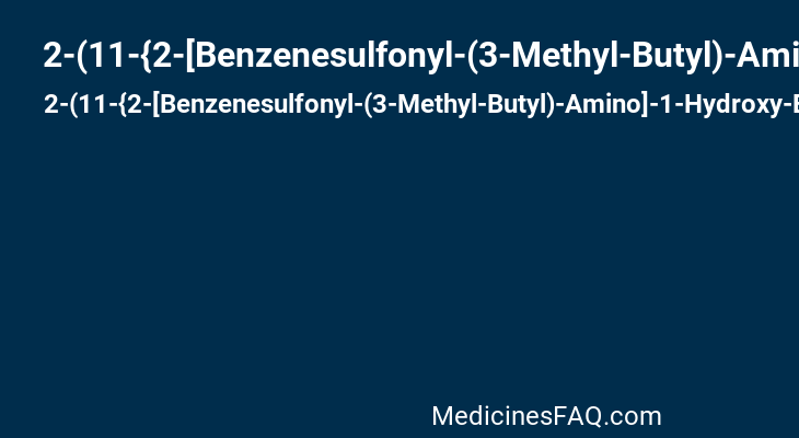 2-(11-{2-[Benzenesulfonyl-(3-Methyl-Butyl)-Amino]-1-Hydroxy-Ethyl}-6,9-Dioxo-2-Oxa-7,10-Diaza-Bicyclo[11.2.2]Heptadeca-1(16),13(17),14-Trien-8-Yl)-Acetamide, Inhibitor 2