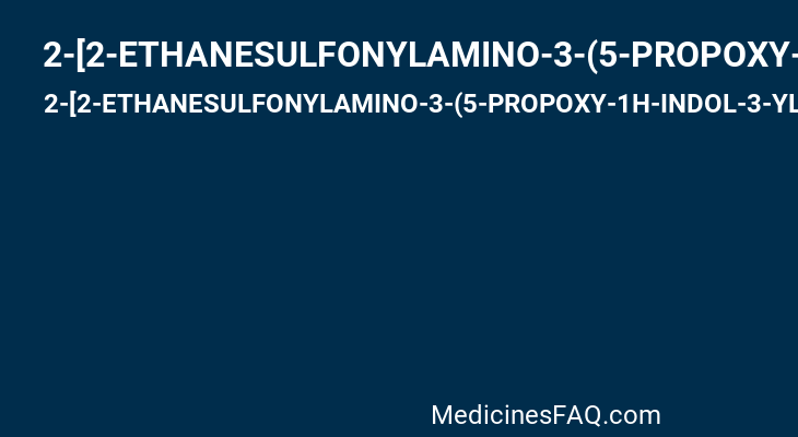 2-[2-ETHANESULFONYLAMINO-3-(5-PROPOXY-1H-INDOL-3-YL)-PROPIONYLAMINO]-PENTANEDIOIC ACID 5-AMIDE 1-(4-CARBAMIMIDOYL-BENZYLAMIDE)