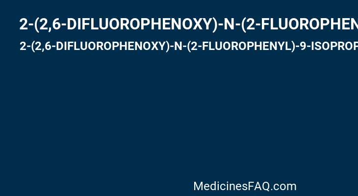 2-(2,6-DIFLUOROPHENOXY)-N-(2-FLUOROPHENYL)-9-ISOPROPYL-9H-PURIN-8-AMINE
