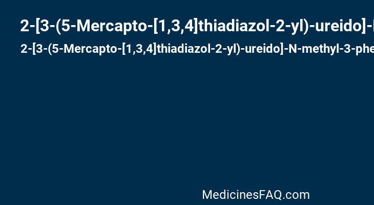 2-[3-(5-Mercapto-[1,3,4]thiadiazol-2-yl)-ureido]-N-methyl-3-phenyl-propionamide