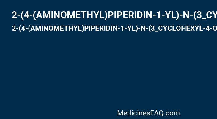 2-(4-(AMINOMETHYL)PIPERIDIN-1-YL)-N-(3_CYCLOHEXYL-4-OXO-2,4-DIHYDROINDENO[1,2-C]PYRAZOL-5-YL)ACETAMIDE