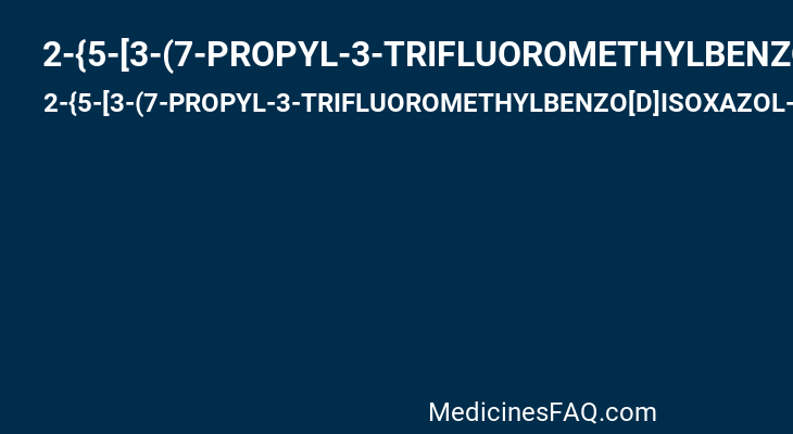 2-{5-[3-(7-PROPYL-3-TRIFLUOROMETHYLBENZO[D]ISOXAZOL-6-YLOXY)PROPOXY]INDOL-1-YL}ETHANOIC ACID