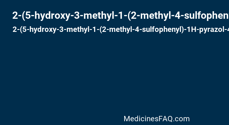 2-(5-hydroxy-3-methyl-1-(2-methyl-4-sulfophenyl)-1H-pyrazol-4-ylazo)-4-sulfobenzoic acid