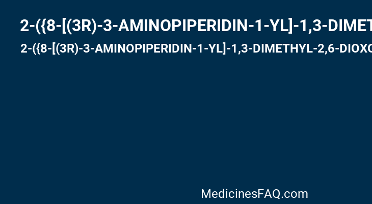 2-({8-[(3R)-3-AMINOPIPERIDIN-1-YL]-1,3-DIMETHYL-2,6-DIOXO-1,2,3,6-TETRAHYDRO-7H-PURIN-7-YL}METHYL)BENZONITRILE