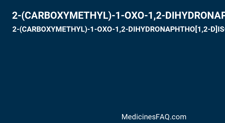 2-(CARBOXYMETHYL)-1-OXO-1,2-DIHYDRONAPHTHO[1,2-D]ISOTHIAZOLE-4-CARBOXYLIC ACID 3,3-DIOXIDE