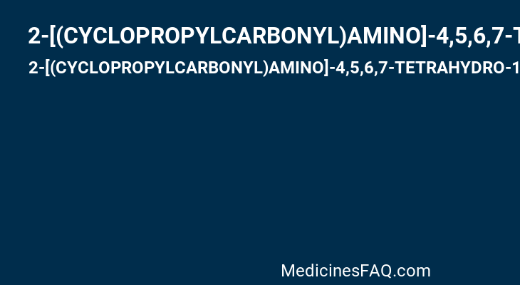 2-[(CYCLOPROPYLCARBONYL)AMINO]-4,5,6,7-TETRAHYDRO-1-BENZOTHIOPHENE-3-CARBOXAMIDE
