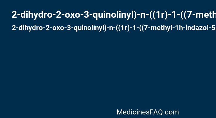 2-dihydro-2-oxo-3-quinolinyl)-n-((1r)-1-((7-methyl-1h-indazol-5-yl)methyl)-2-(4-(1-methyl-4-piperidinyl)-1-piperazinyl)-2-oxoethyl)-
