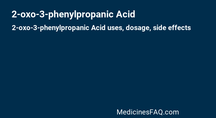 2-oxo-3-phenylpropanic Acid