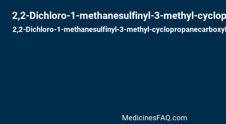 2,2-Dichloro-1-methanesulfinyl-3-methyl-cyclopropanecarboxylic acid [1-(4-bromo-phenyl)-ethyl]-amide