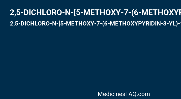 2,5-DICHLORO-N-[5-METHOXY-7-(6-METHOXYPYRIDIN-3-YL)-1,3-BENZOXAZOL-2-YL]BENZENESULFONAMIDE