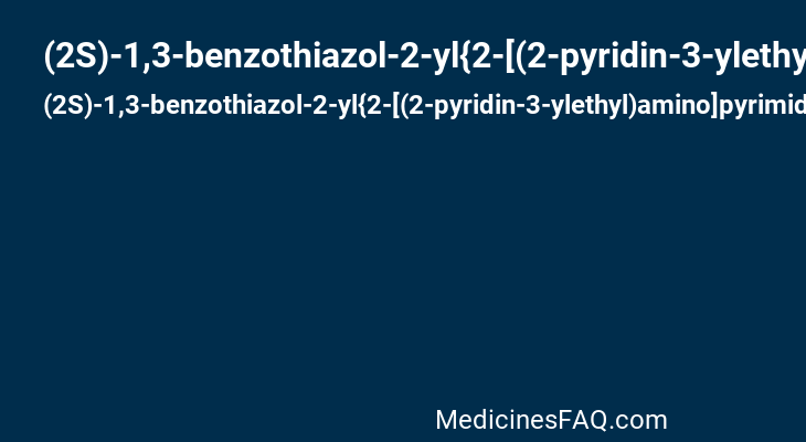 (2S)-1,3-benzothiazol-2-yl{2-[(2-pyridin-3-ylethyl)amino]pyrimidin-4-yl}ethanenitrile