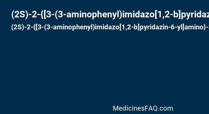 (2S)-2-{[3-(3-aminophenyl)imidazo[1,2-b]pyridazin-6-yl]amino}-3-methylbutan-1-ol