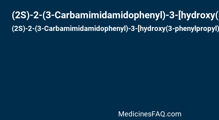 (2S)-2-(3-Carbamimidamidophenyl)-3-[hydroxy(3-phenylpropyl)phosphoryl]propanoic acid
