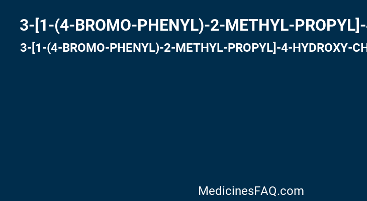 3-[1-(4-BROMO-PHENYL)-2-METHYL-PROPYL]-4-HYDROXY-CHROMEN-2-ONE