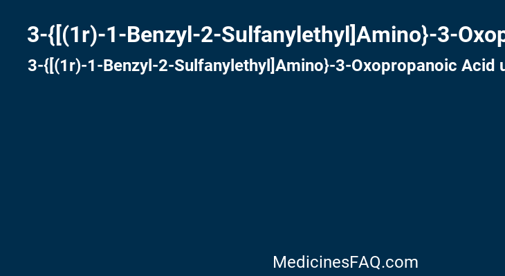 3-{[(1r)-1-Benzyl-2-Sulfanylethyl]Amino}-3-Oxopropanoic Acid