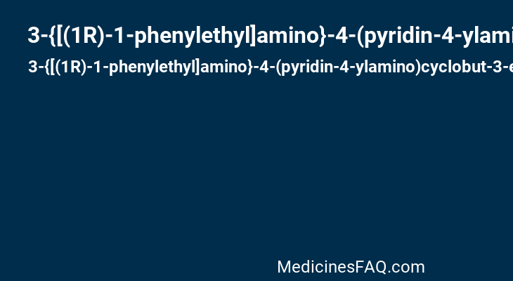 3-{[(1R)-1-phenylethyl]amino}-4-(pyridin-4-ylamino)cyclobut-3-ene-1,2-dione