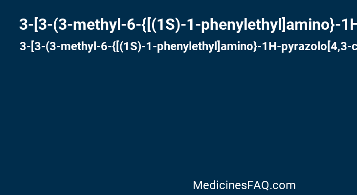3-[3-(3-methyl-6-{[(1S)-1-phenylethyl]amino}-1H-pyrazolo[4,3-c]pyridin-1-yl)phenyl]propanamide