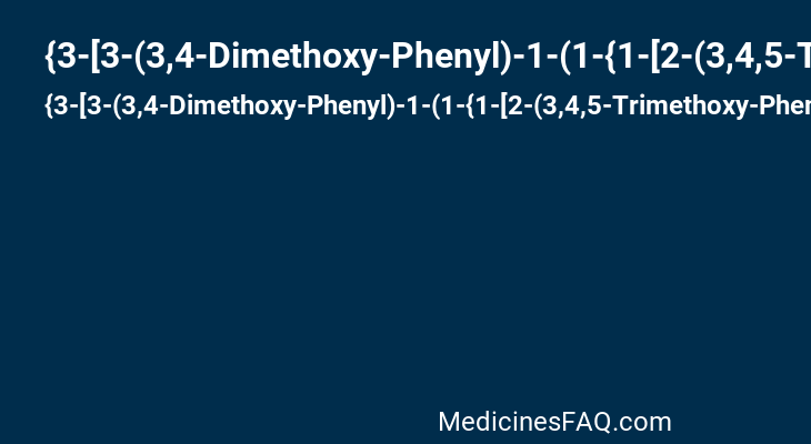 {3-[3-(3,4-Dimethoxy-Phenyl)-1-(1-{1-[2-(3,4,5-Trimethoxy-Phenyl)-Butyryl]-Piperidin-2yl}-Vinyloxy)-Propyl]-Phenoxy}-Acetic Acid