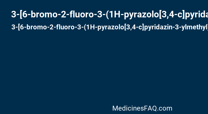 3-[6-bromo-2-fluoro-3-(1H-pyrazolo[3,4-c]pyridazin-3-ylmethyl)phenoxy]-5-chlorobenzonitrile
