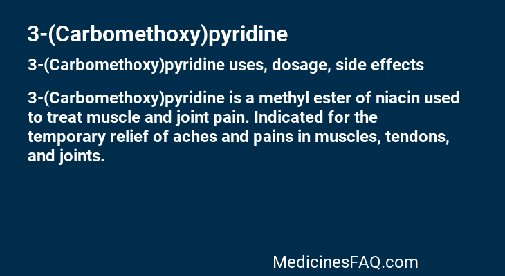3-(Carbomethoxy)pyridine