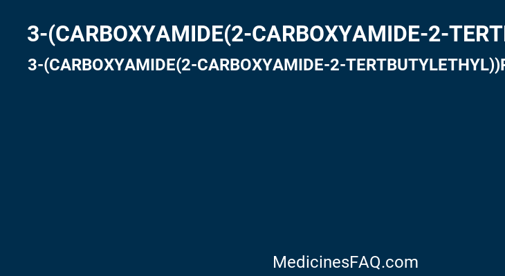 3-(CARBOXYAMIDE(2-CARBOXYAMIDE-2-TERTBUTYLETHYL))PENTAN