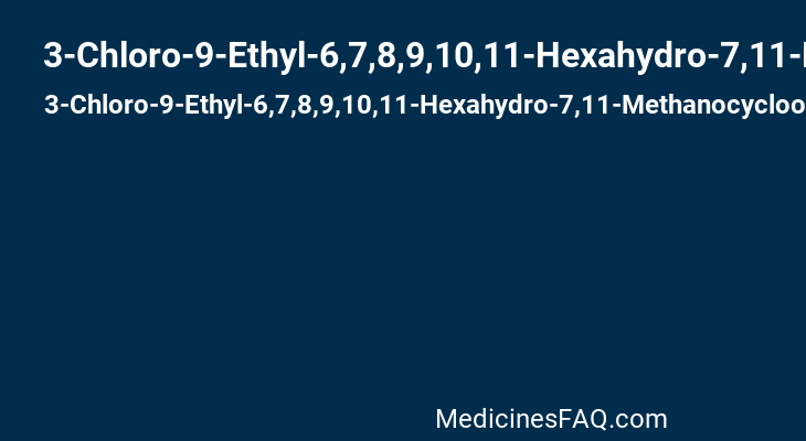 3-Chloro-9-Ethyl-6,7,8,9,10,11-Hexahydro-7,11-Methanocycloocta[B]Quinolin-12-Amine
