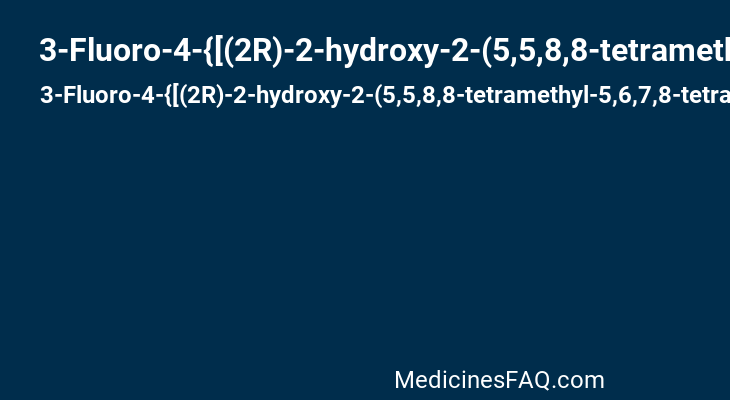 3-Fluoro-4-{[(2R)-2-hydroxy-2-(5,5,8,8-tetramethyl-5,6,7,8-tetrahydro-2-naphthalenyl)acetyl]amino}benzoic acid