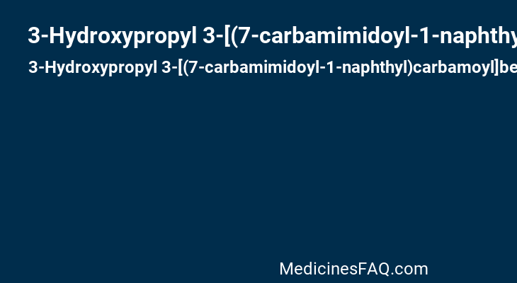 3-Hydroxypropyl 3-[(7-carbamimidoyl-1-naphthyl)carbamoyl]benzenesulfonate