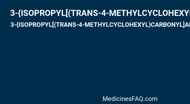 3-{ISOPROPYL[(TRANS-4-METHYLCYCLOHEXYL)CARBONYL]AMINO}-5-PHENYLTHIOPHENE-2-CARBOXYLIC ACID