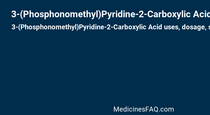 3-(Phosphonomethyl)Pyridine-2-Carboxylic Acid
