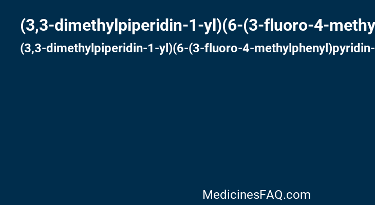 (3,3-dimethylpiperidin-1-yl)(6-(3-fluoro-4-methylphenyl)pyridin-2-yl)methanone