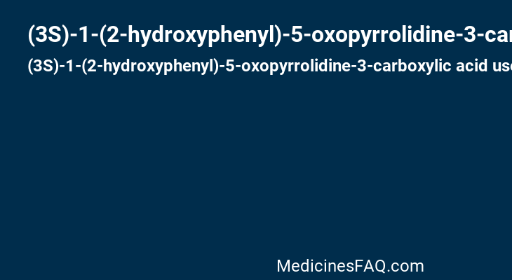 (3S)-1-(2-hydroxyphenyl)-5-oxopyrrolidine-3-carboxylic acid