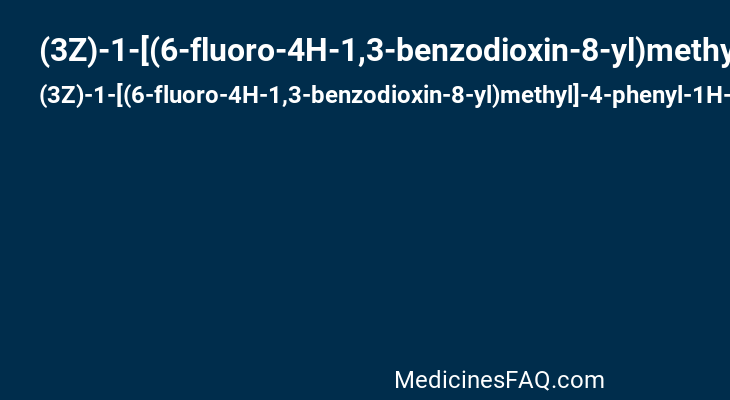 (3Z)-1-[(6-fluoro-4H-1,3-benzodioxin-8-yl)methyl]-4-phenyl-1H-indole-2,3-dione 3-oxime