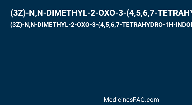 (3Z)-N,N-DIMETHYL-2-OXO-3-(4,5,6,7-TETRAHYDRO-1H-INDOL-2-YLMETHYLIDENE)-2,3-DIHYDRO-1H-INDOLE-5-SULFONAMIDE