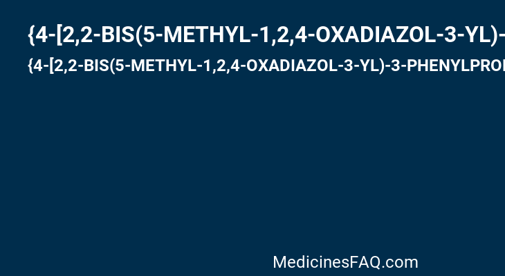 {4-[2,2-BIS(5-METHYL-1,2,4-OXADIAZOL-3-YL)-3-PHENYLPROPYL]PHENYL}SULFAMIC ACID