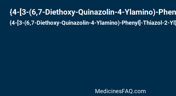 {4-[3-(6,7-Diethoxy-Quinazolin-4-Ylamino)-Phenyl]-Thiazol-2-Yl}-Methanol