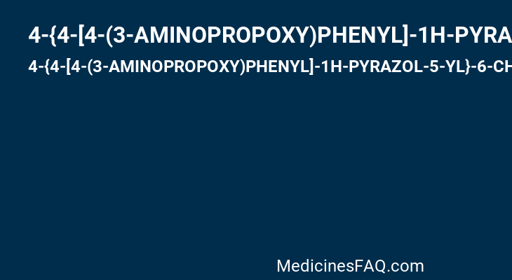 4-{4-[4-(3-AMINOPROPOXY)PHENYL]-1H-PYRAZOL-5-YL}-6-CHLOROBENZENE-1,3-DIOL