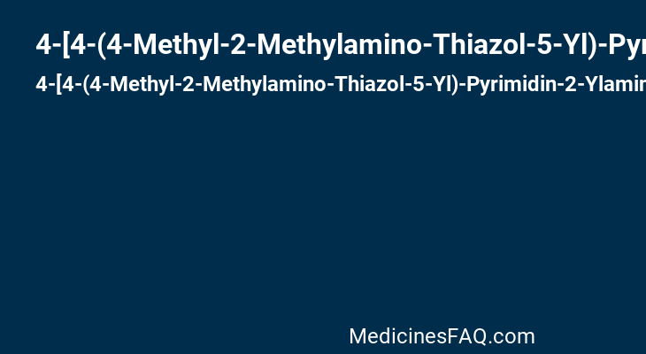 4-[4-(4-Methyl-2-Methylamino-Thiazol-5-Yl)-Pyrimidin-2-Ylamino]-Phenol